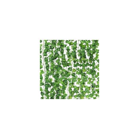 Lierre Artificiel Guirlande Chambre, 12 Pièces 26.4m Faux Lierre, Lieres Artificielles Decoration pour Cuisine, Patio, Balançoire, Mariage, Bureau, Fête, Noël, Décoration d'halloween, Vert H218