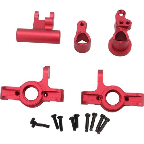 Kit de pièces de direction RC, assemblage d'une coupelle de direction en aluminium pour voiture RC LOSI Lasernut U4 1/10 (rouge) (1/5)