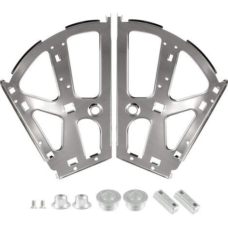 Bisagras para cajón de zapatos de 2 niveles, fijaciones de repuesto plateadas de acero inoxidable para cocina y salón, 1 par (1/5)