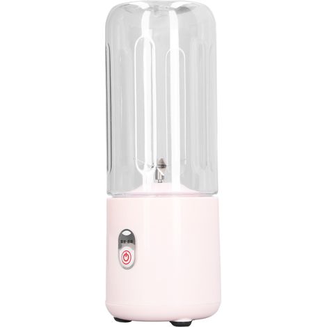 Blender portable à 6 lames, rechargeable par USB, mini blender multifonctionnel, presse-agrumes, gobelet inclus pour la maison et les étudiants, 500 ml, rose (1/5)