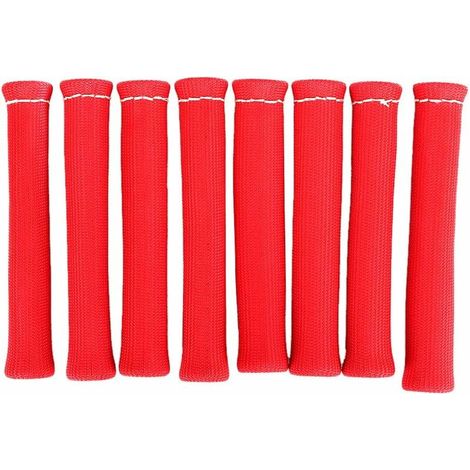 Protecteur de Bougie D'allumage, 8 Pièces Couvercle de Bouclier Thermique Rouge Fil Botte Degré Protecteur de Bougie D'allumage Isolant pour Camion de Voiture (1/5)