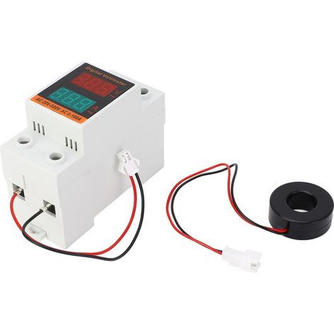 Voltmètre ampèremètre AC20-500V 0-100A, affichage LED, Type Rail, haute précision, courant alternatif, tension (1/5)