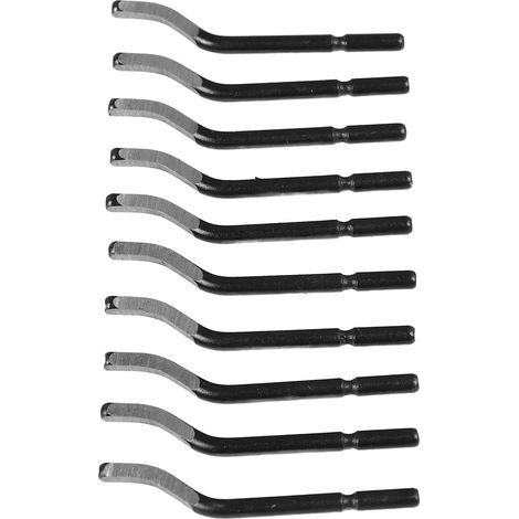 Lot de 10 lames d'ébavurage en acier à haute teneur en carbone, outil de raclage pour le meulage et le chanfreinage des bords (1/5)