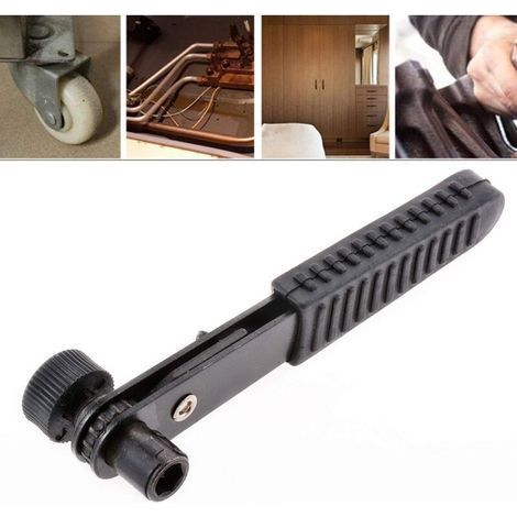 Mini Ratchet Wrench 1/4" Shank Snap-on Pole Socket Screwdriver for Garage Hand Tools (Black), Black (1/5)