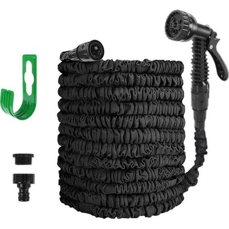 Support de Tuyau Extensible - Pour Tuyaux d'Arrosage Jusqu'à 22,5 m - Rangement Vertical avec Base Stable - 1 Pièce