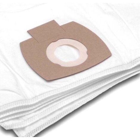 Sac pour aspirateur, 5 sacs compatibles avec les aspirateurs Makita 446L, VC2010L, VC2021L, VC2511, VC2512L, VC3011L - Microfibre non tissée, Blanc (1/2)