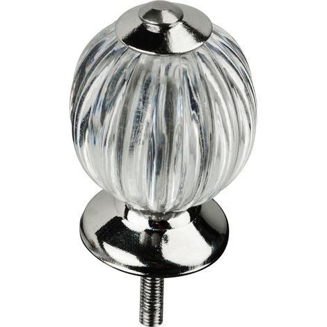 Premier Housewares Chic Vintage Style Clear Acrylic Drawer Knobs
