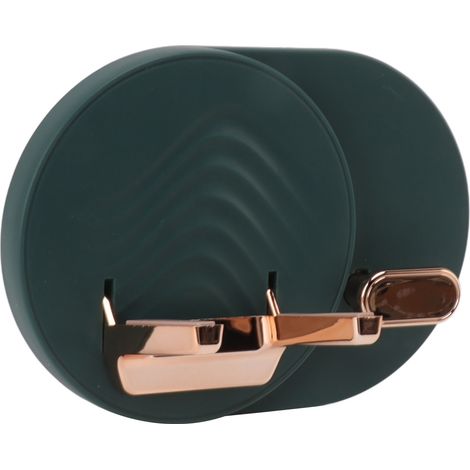 Étagère murale pour sèche-cheveux, gain de place, rangement des câbles sans perçage, support pour sèche-cheveux de salle de bain, verte (1/5)