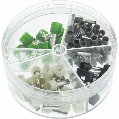 Rs Pro – Embout à sertir pour cosses électriques – Kit de férules 4 à 16 mm² – Code couleur allemand – Pour installations électriques professionnelles