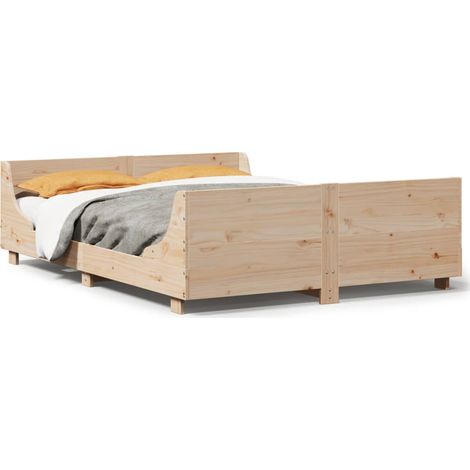 Maison Exclusive - Massivholzbett ohne Matratze 120x200 cm Kiefer