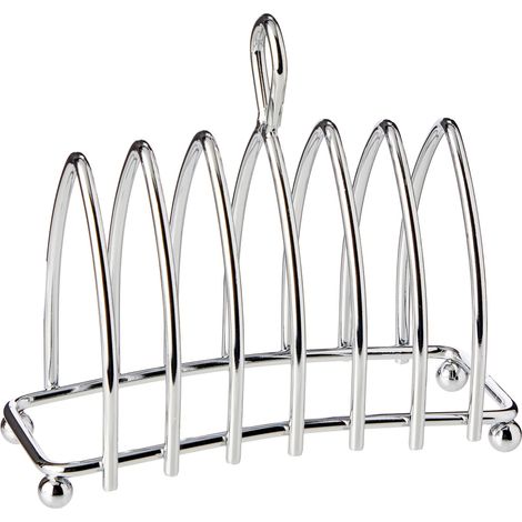 KitchenCraft Portatoast per 6 Fette di Pane Tostato con Finitura Cromata, Metallo, 16 x 15 x 7 cm (1/3)