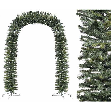 Ghirlanda artificiale di Natale ad arco con base in metallo. Ideale per decorazioni natalizie, ingressi, M 1,50 x 2,50 H
