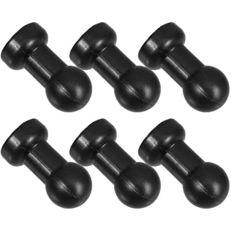 Bouchons de Tube Trampoline Manchons Sphériques en Plastique Noir 6 Pièces Sécurité Renforcée pour Jambes Jeux D'garçon et Filles -