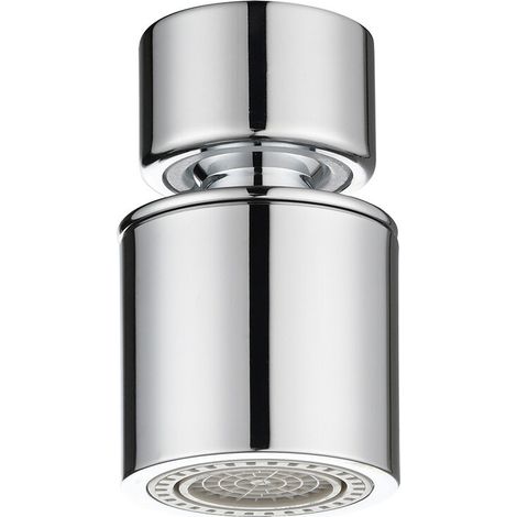 Aérateur de robinet en laiton chromé à 2 positions, économe en eau, filetage femelle 22 mm, pour cuisine.