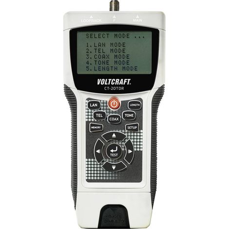 Tester cavi CT-20TDR VOLTCRAFT CT-20TDR Adatto per cavi schermati/non schermati, CAT3, CAT4, CAT5, CAT5E, CAT6, coassia (1/3)