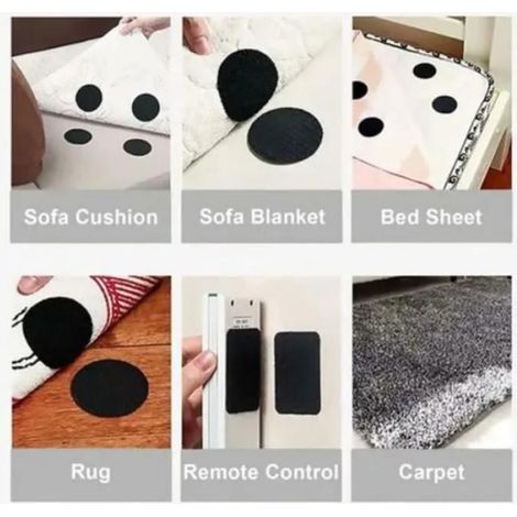 Pastilles antidérapantes auto-adhésives 6 cm, lot de 20 lavables réutilisables pour tapis et coussins (1/3)