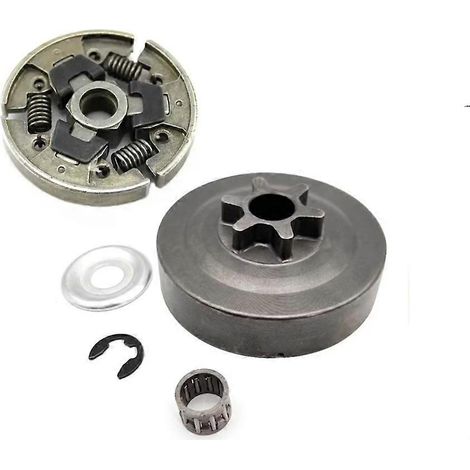 Pièces de rechange pour tronçonneuse MS180 MS170 018 017 - Plateau d'entraînement + Rouleau à aiguilles + Circlip + Joint + Embrayage (Kit de 5 composants) ( )