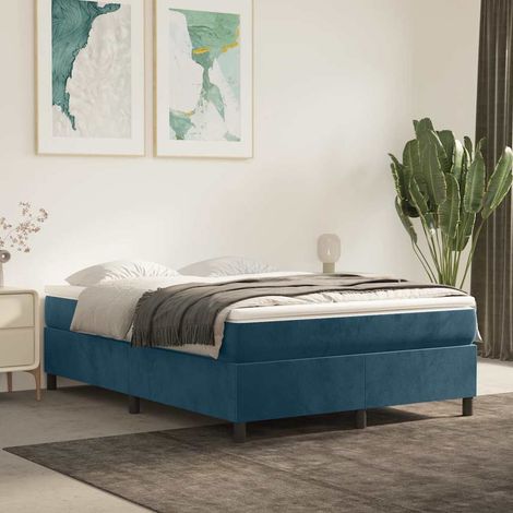Boxspringbettgestell Dunkelblau 140x190 cm Samt
