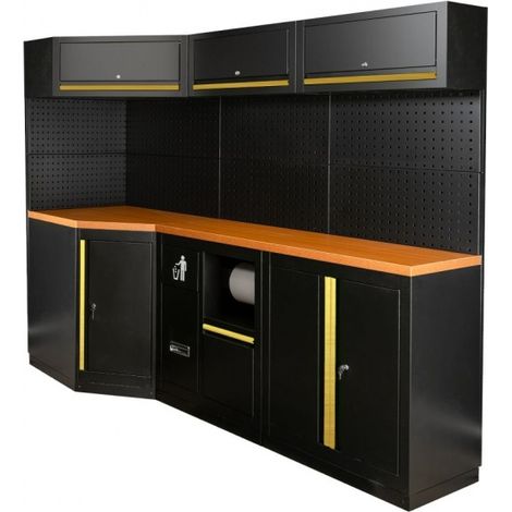 JBM SERIE518 Composizione arredo officina angolare - Oro