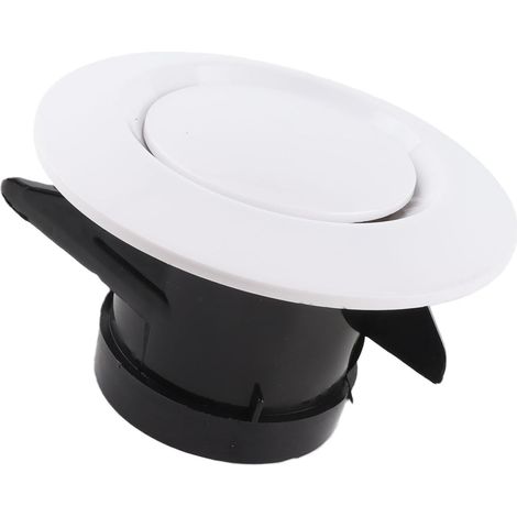 Couvercle de Conduit de Ventilation, 75mm Valve à Disque, Air Vent Cover Réglable，Aeration Reglable Couvercle De Grille D'évacuation Air, Grille de Ventilation de Capot de Tuyau d'air d'alimentation (1/4)