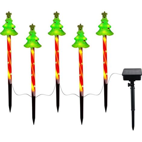 Set of 5 garland brighter solar of Christmas for walkway, garden, patio, lawn (tree of Christmas) - Waterproof - LED solar - TO planter - Classroom energy HAS+++ (1/5)