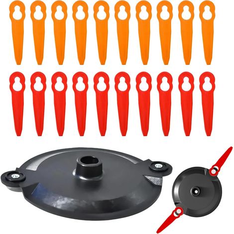 Accessoires de Coupe pour Tondeuse sans Fil - 1 Disque de Coupe et 20 Lames de Rechange pour modèles compatibles, 83mm (1/5)