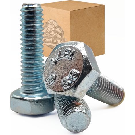 Tornillo 6K para chaveta DIN933 KL 8.8 galvanizado 1KG M6X20 (1/2)