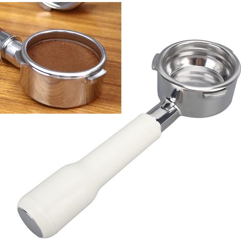 Barsetto 58mm Edelstahlgriff ohne Sockel für Espressomaschine (Modell C2, weißer Kunststoff) (1/5)