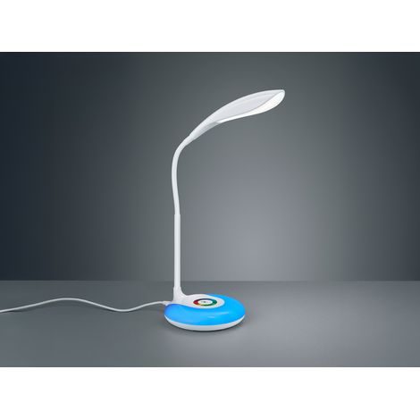 Flex Schreibtischleuchte KRAIT Weiß dimmbar USB Anschluß + RGB Farbwechsler (1/5)