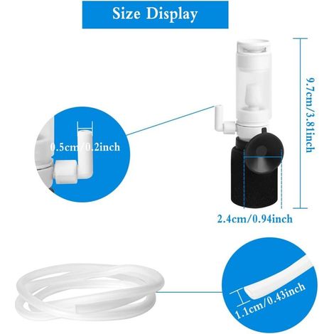 Filtre Interne d'aquarium Filtre d'aquarium Filtre à Poissons Pratique Filtre d'aquarium avec Tuyau pour Augmenter la Teneur en Oxygène de l'eau (1/4)