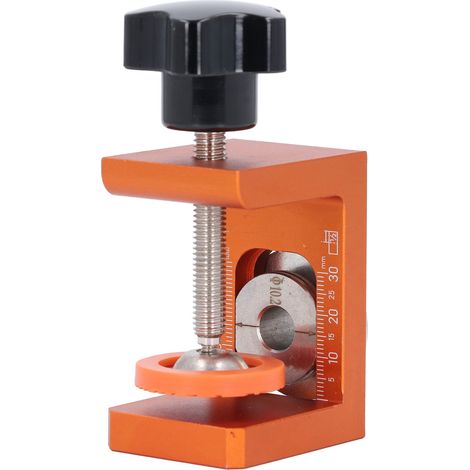 Gabarit de perçage pour trous de poche en alliage d'aluminium, pour trous de 8 mm, 10 mm et 12 mm, avec tourillons en bois. (1/5)