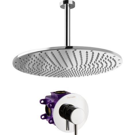 PaulGurkes Douche Pluie Mitigeur Monocommande Encastré Rond Chromé (1/5)