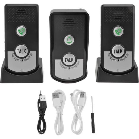 3er-Set Sprach-Türklingeln, 1000 m USB-Ladefunktion, intelligente drahtlose Anruffunktion, wasserdichte drahtlose Türklingel für Zuhause und Büro – ANPVIZ