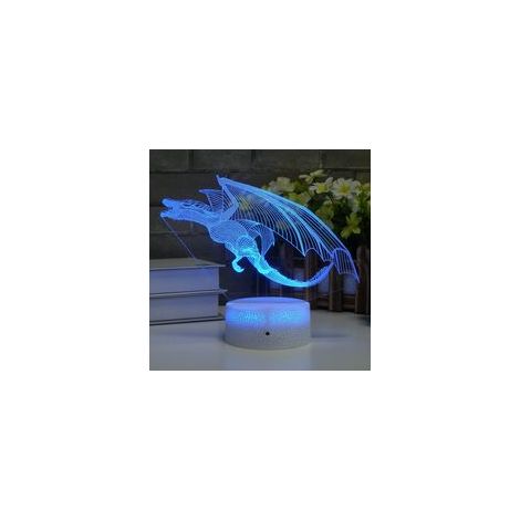 LED-Drachen-Nachtlicht für Kinder, erhältlich in 16 Farben, mit ferngesteuertem Drachen. Ideal als Geburtstags- oder Weihnachtsgeschenk für Mädchen und Jungen. – Crezuo