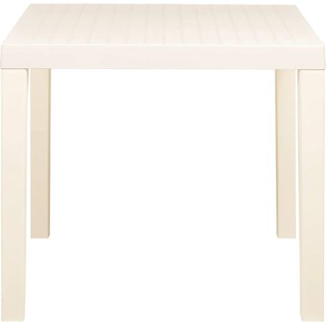 Maison Exclusive - Gartentisch Weiß 79x65x72 cm Kunststoff (1/5)