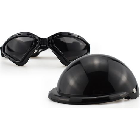 Filiyano-Ensemble casque et lunettes de soleil pour chien - Casque et lunettes de soleil réglables pour chien (1/2)