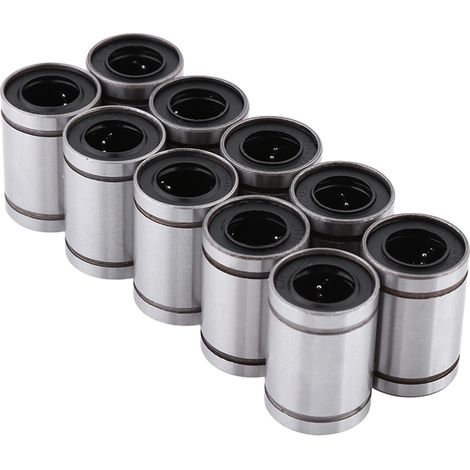 10 Stück LM12UU 12-mm-Kugellagerbuchsen für Linearbewegungen für 12-mm-Stangen, 3D-Drucker, CNC-Teile (1/5)