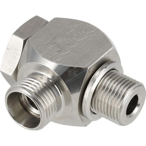 Codo banjo 12L x 3/8" BSP acero inox. PH HYDRAULIK RSWS12LR38SS (1/2)