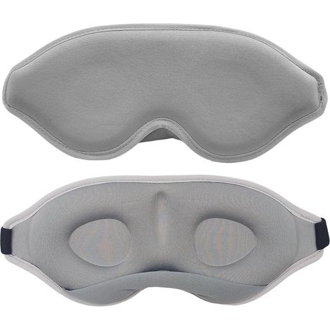 Innovative 2025 Night Mask for Men and Women, Light Blocking Sleep Mask Design for Sleeping, Napping, Meditation, Travel (Grey) (1/4)