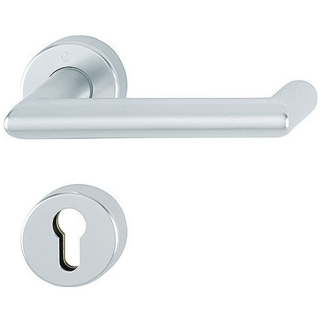 HOPPE® FH Drückergarnitur mit Rosetten Rotterdam FS-1401/42H/42HS, Aluminium, 10726534 (1/4)