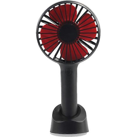 Mini ventilateur portable à main, ventilateur personnel rechargeable sur batterie - Noir (1/5)