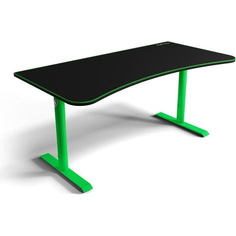 Arozzi Arena Gaming Desk Verde 160x82cm Superficie Completa Alfombrilla de Microfibra Altura Ajustable Estructura de Acero 80kg (1/4)