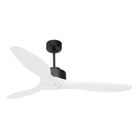 Modulo de KlassFan - Super destratificateur et ventilateur DC 132 cm Gris basalte pales bois blanc sans Lumière  25 à 40 m²