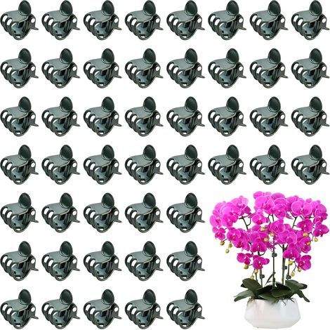 50 PCS Clips pour Plantes Grimpantes, Clips De Support pour Plantes, Durable Clips De Jardin, Pinces à Plantes Réutilisable pour Orchidées, Tomates, Concombres, Melons Et Fleurs (1/5)