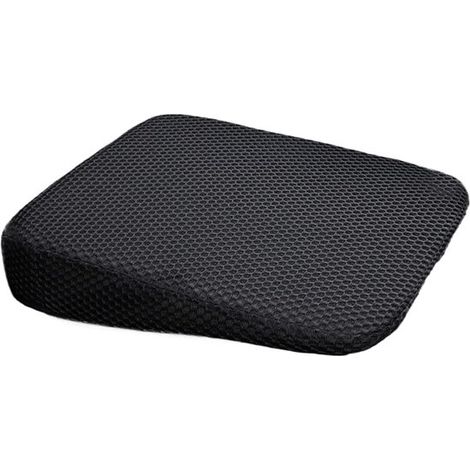 Coussin de siège ergonomique pour adulte – Coussin épais antidérapant avec rehausseur – Pour voiture, chaise de bureau, fauteuil, lit et fauteuil roulant – Noir (1/5)