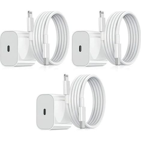 【YD】iPhone-Ladegerät – Schnellladegerät – Adapter + 20-W-USB-C-Kabel, Weiß (4er-Pack) (1/5)