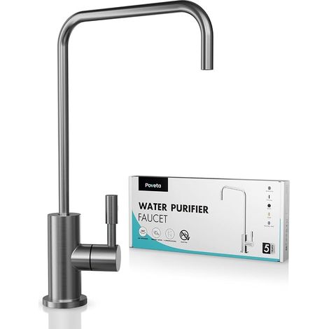 Robinet Cuisine Pour L'eau Potable et osmose Inverse, Anthracite (1/5)