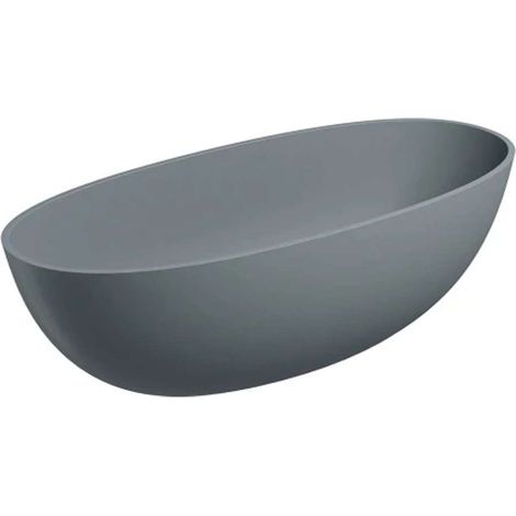 OMNIRES Shell - Freistehende Badewanne, 175x78 cm, mattgrau SHELL175WWAG (1/2)
