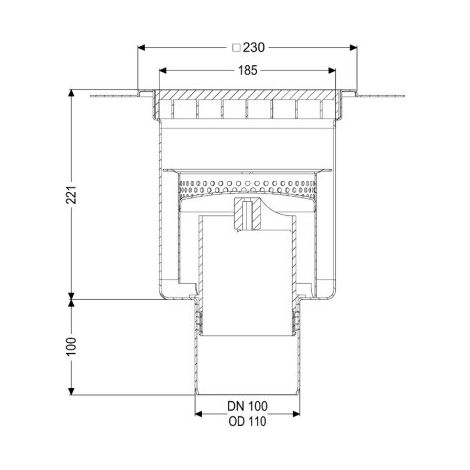 KESSEL 55149 Pièce d'évacuation monobloc Ferrofix