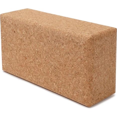 Bloc de yoga en liège BASIC sans logo - 23 x 12 x 7,5 cm (1/5)